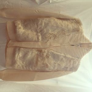 Calvin Klein faux fur sweater